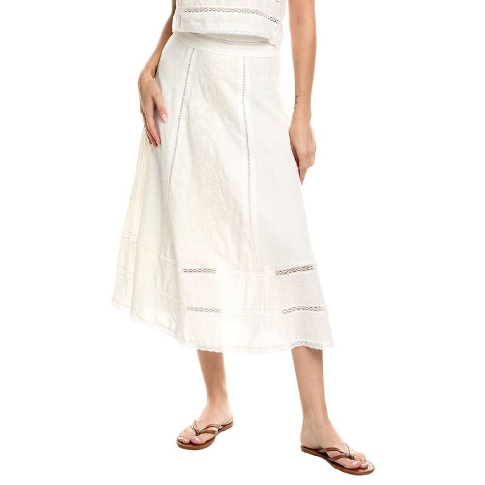 Avantlook Womens  Midi Skirt, White